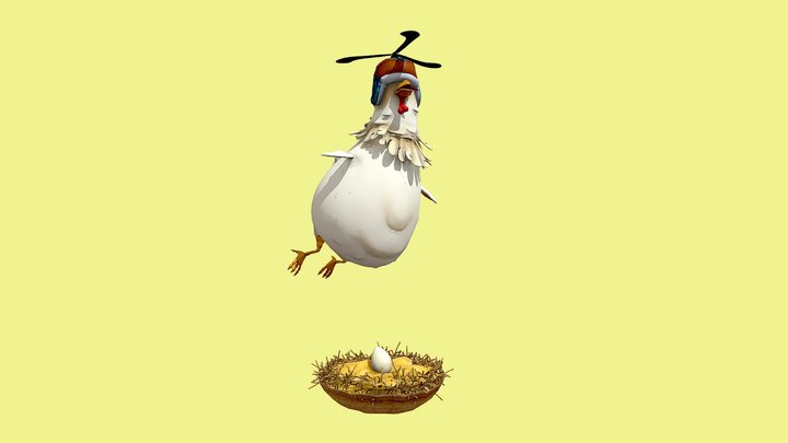 Rotisserie Chicken 3D Model