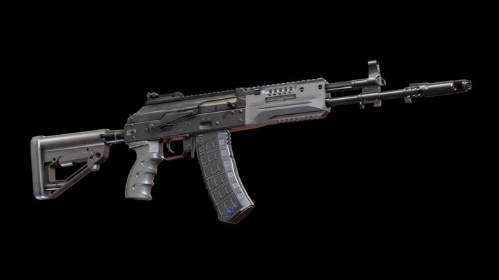 Ak-12 (Low-Poly) - (Game Ready) 4k HD, PBR 3D Model