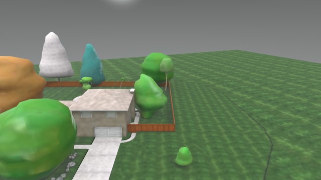 House, Yard & Pool 3D Model