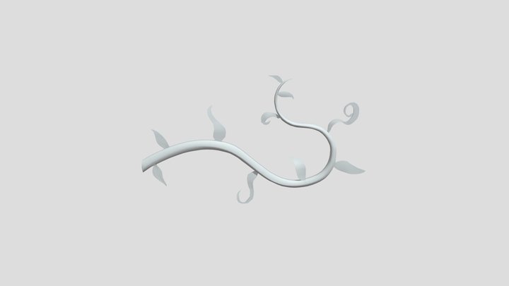 Vine with Leaves 3D Model