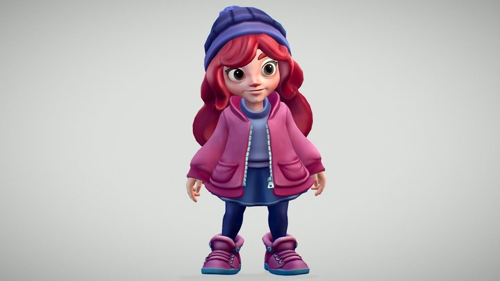 Girl Character 3D Model