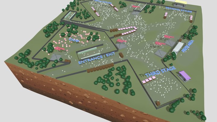 Festival Map 3D Model