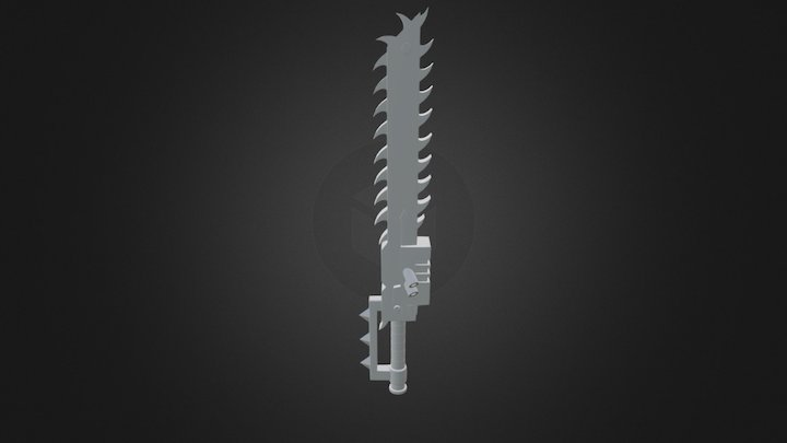 Chaos Space Marine Chainsword 3D Model