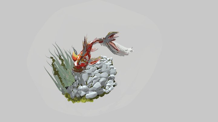 Koi Fish 3D Model