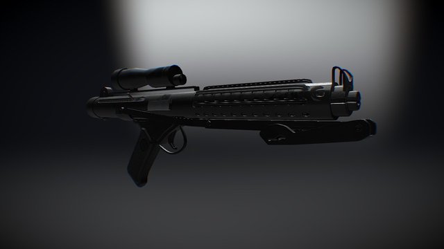 E11 Blaster Mesh 3D Model