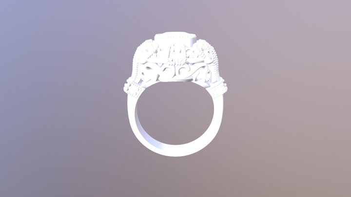 Fancey Engagement Ring 3D Model