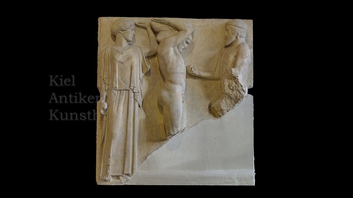 Metope des Zeus-Tempels in Olympia 3D Model