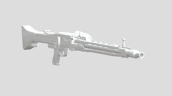 Mg 42 light machine gun 3D Model