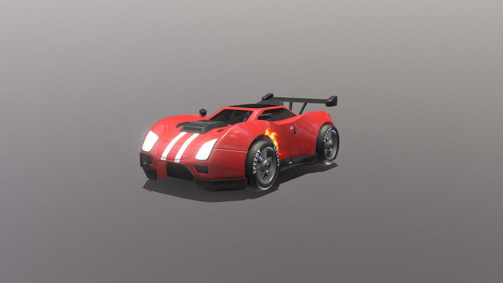 Stylized Racing Car 3D Model