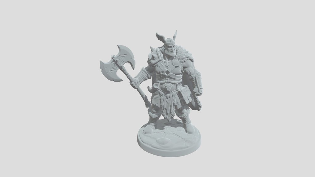 Frostbound Berserker with Battle Axe