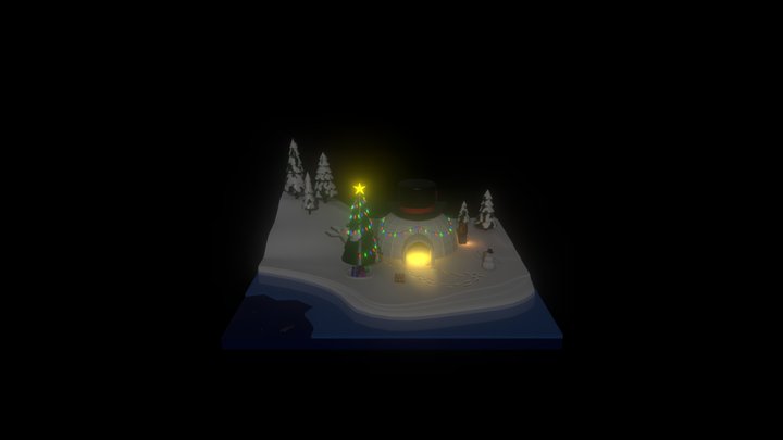 Merry Christmas & an Igloo 3D Model