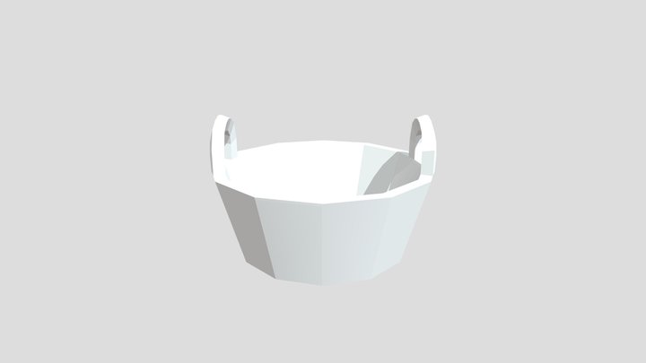 Low-Poly Basket 3D Model