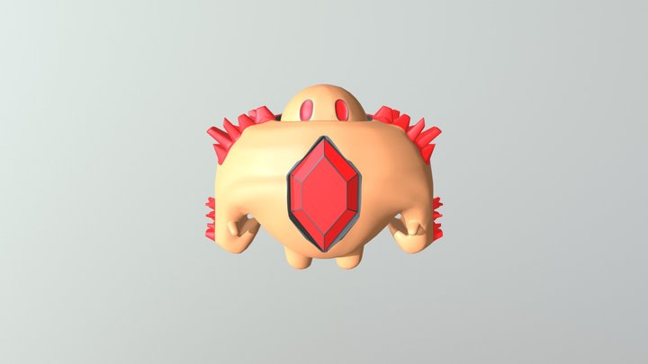 Ruby Golem Smooth 3D Model