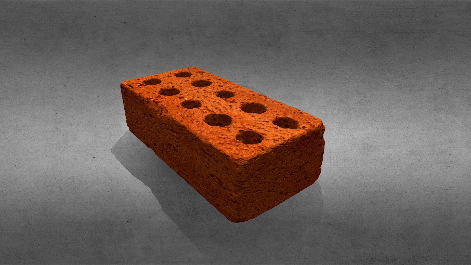 3D model Brick 1 - This is a 3D model of the Brick 1. The 3D model is about a brown and black cookie.