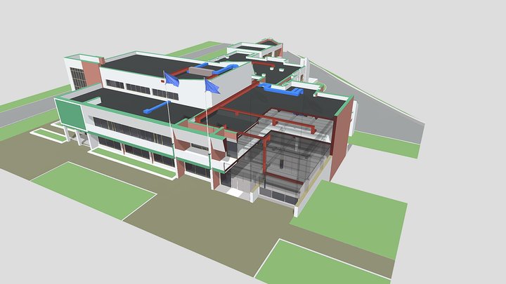 здание столовой 3D Model