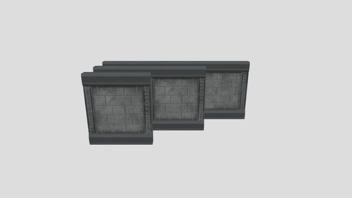 Medieval/Sci-Fi Wall Variants 3D Model