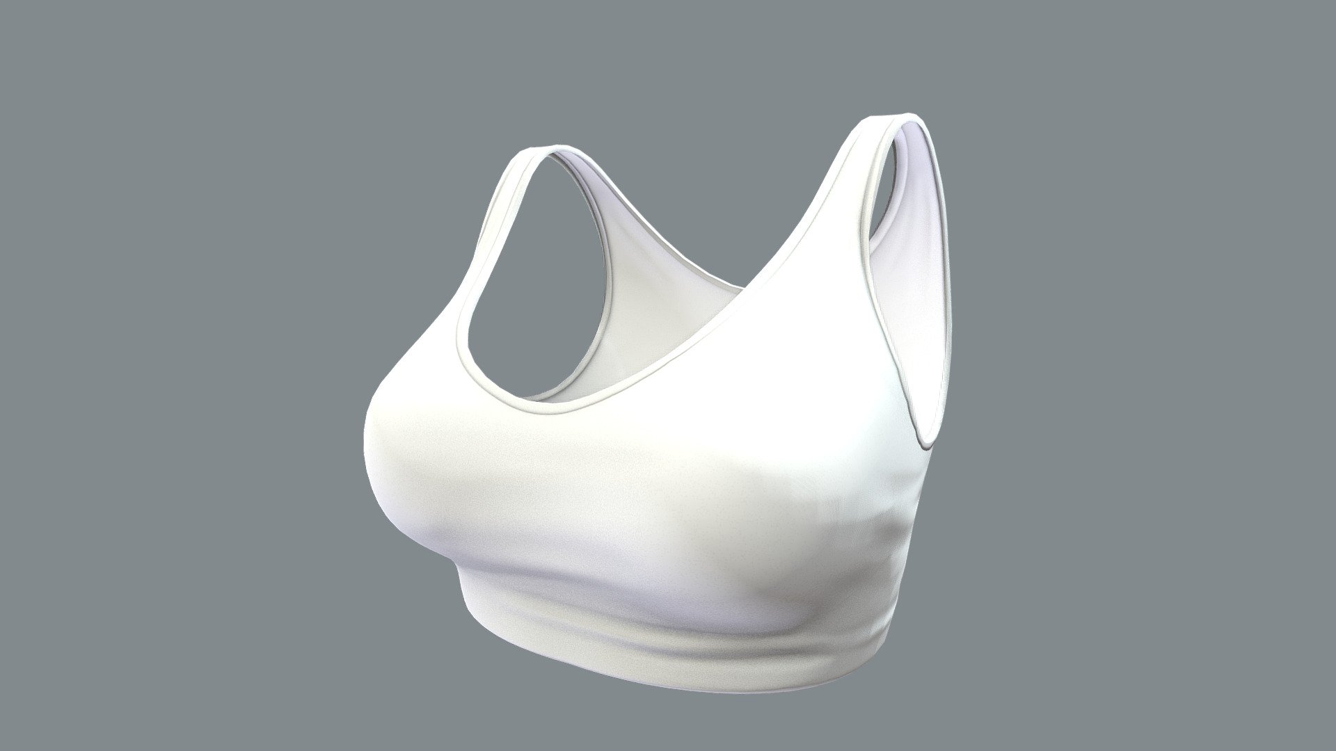 Female White Bralette Sports Top - Buy Royalty Free 3D model by 3dia ...