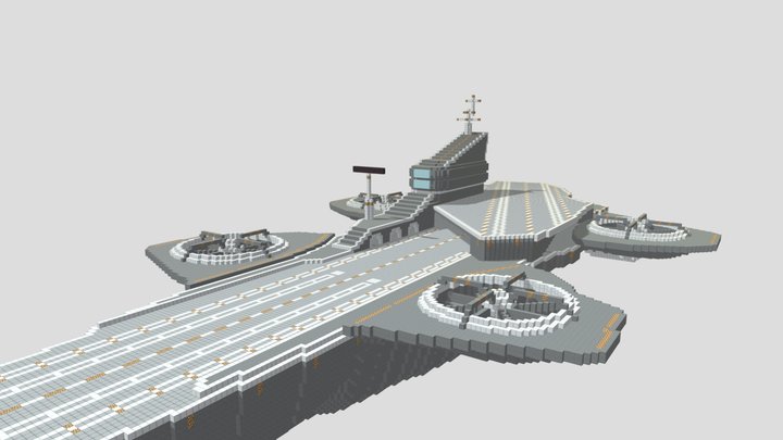 S.H.I.E.L.D. Helicarrier Minecraft 3D Model