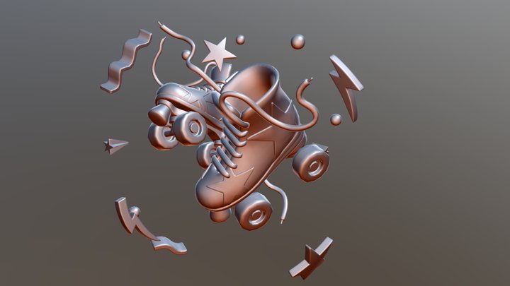 ROLLER_SKATE_02 3D Model