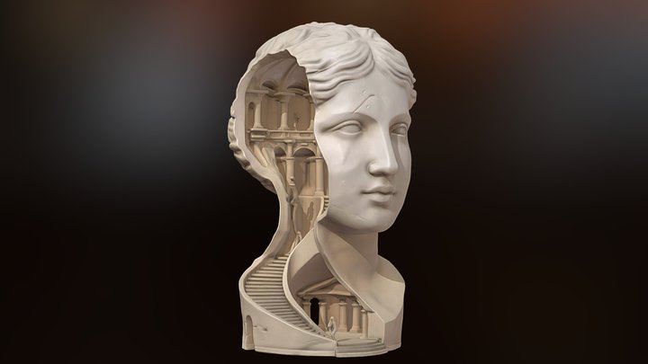 Busto Grecia Mujer – Kostenloses 3D-Modell STL