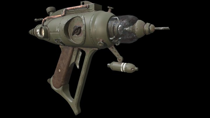 Steampunk Atomic Raygun 3D Model
