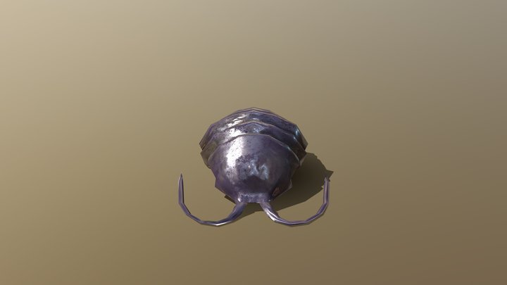 Black Marsh Isopod 3D Model