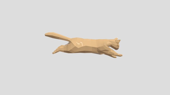 Low poly Rigged cat – Free 3D Model STL