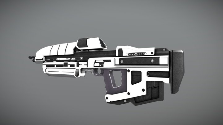 HALO - inspired Assault Rifle 3D Model