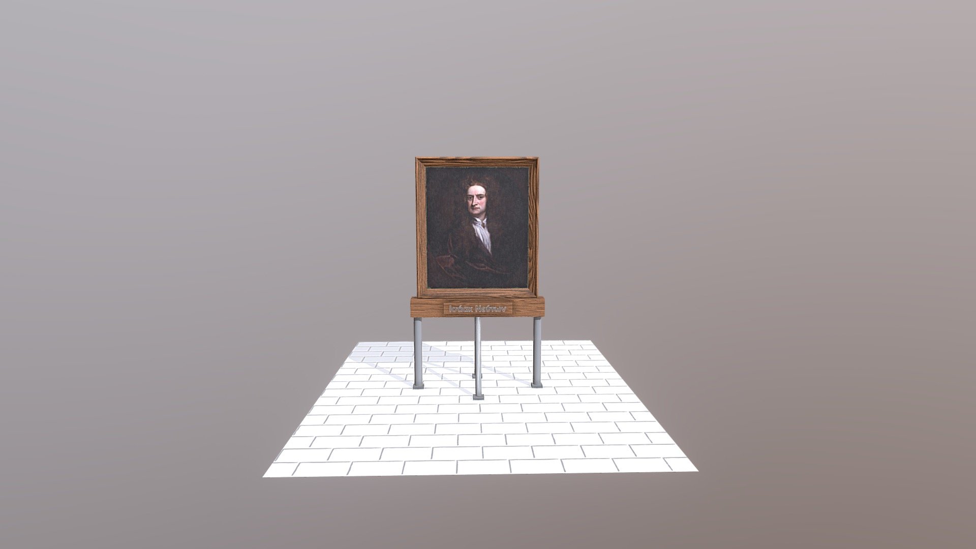 iPedia Πορτρέτο του Ισάακ Νεύτων 3D model by iPedia [278c221