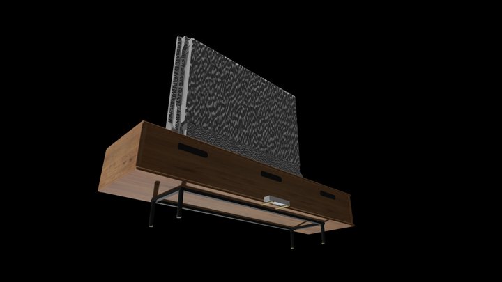 WIRYテレビボード 背面穴仕様 3D Model