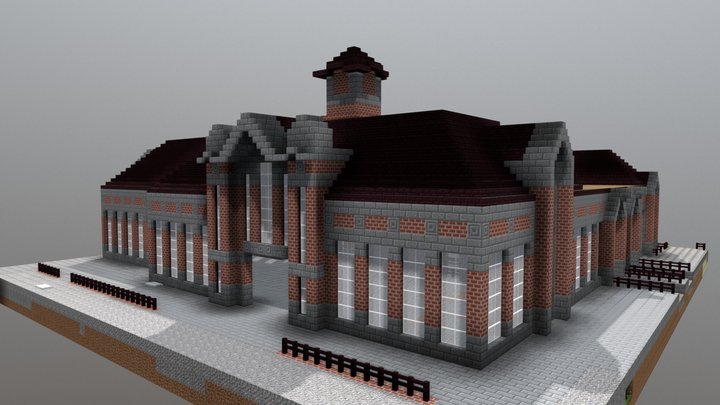 台中車站 in Minecraft 3D Model