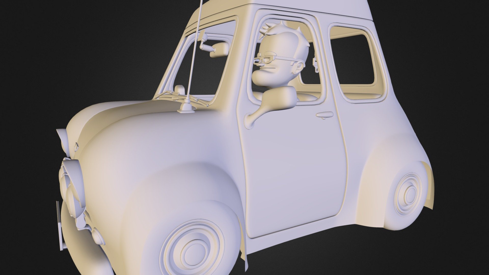 Stylized Car and Character