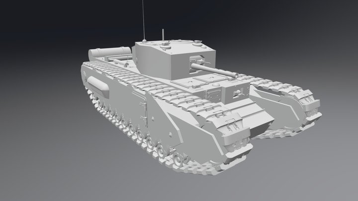 Churchill Tank 3D Model