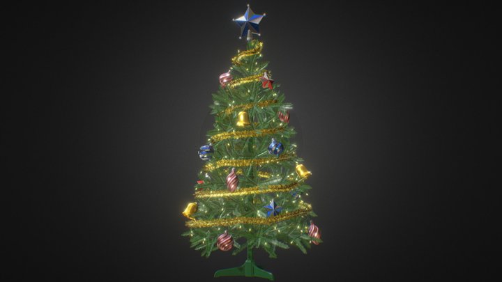 Decorated Christmas Tree 3D Model