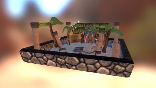 Desert Ruins Diorama 3D Model