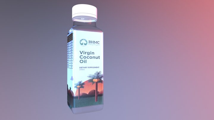 BHMC Premium Virgin Coconut Oil 3D Model