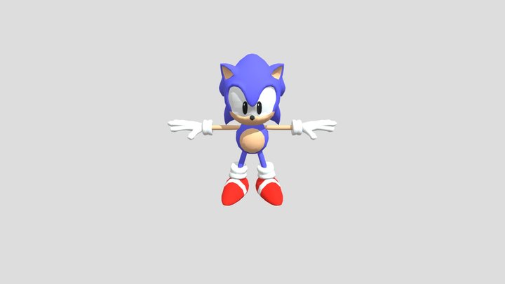 Roll Sonic Mixamo Test 3D Model