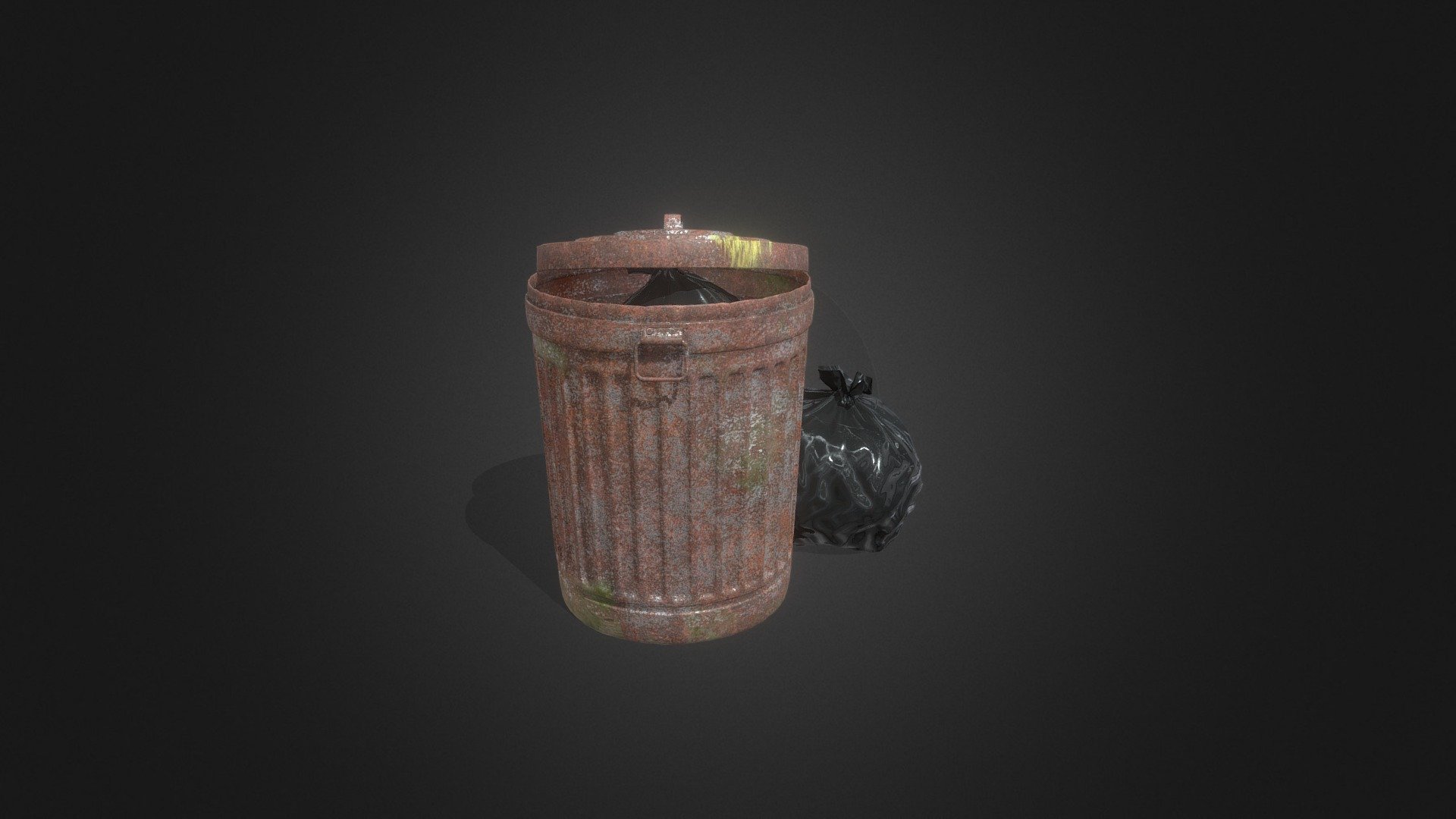 Rusty old trash can - 3D model by Nullazy [27934a6] - Sketchfab