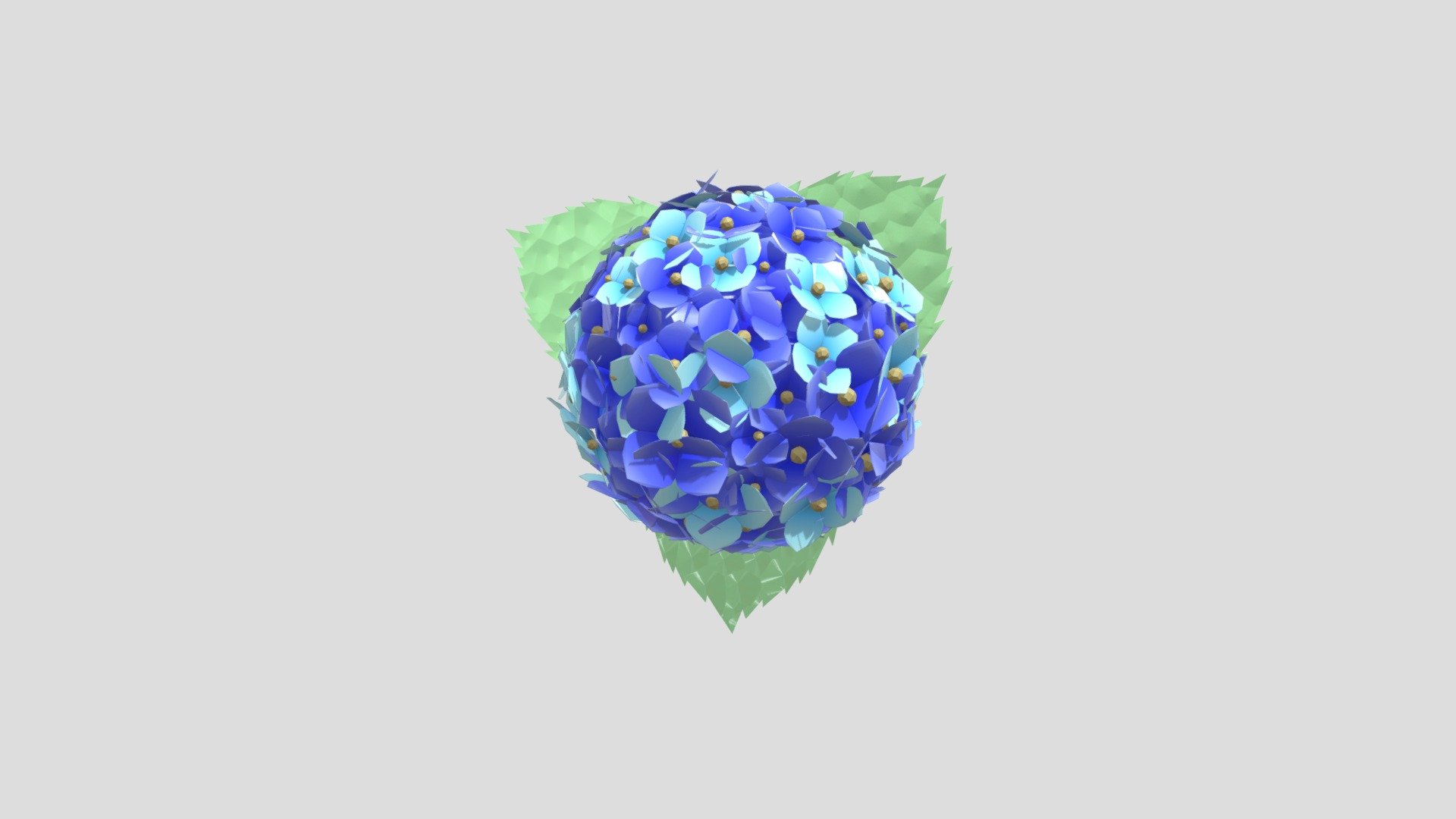 hydrangea earrings — Sketchfab embed 3D viewer