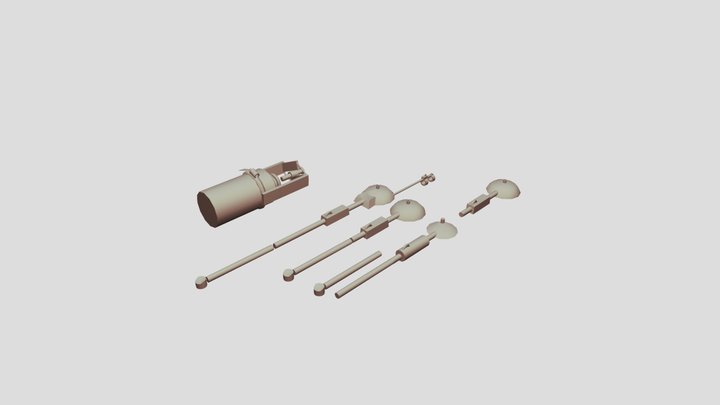 наручный огнемёт 3D Model