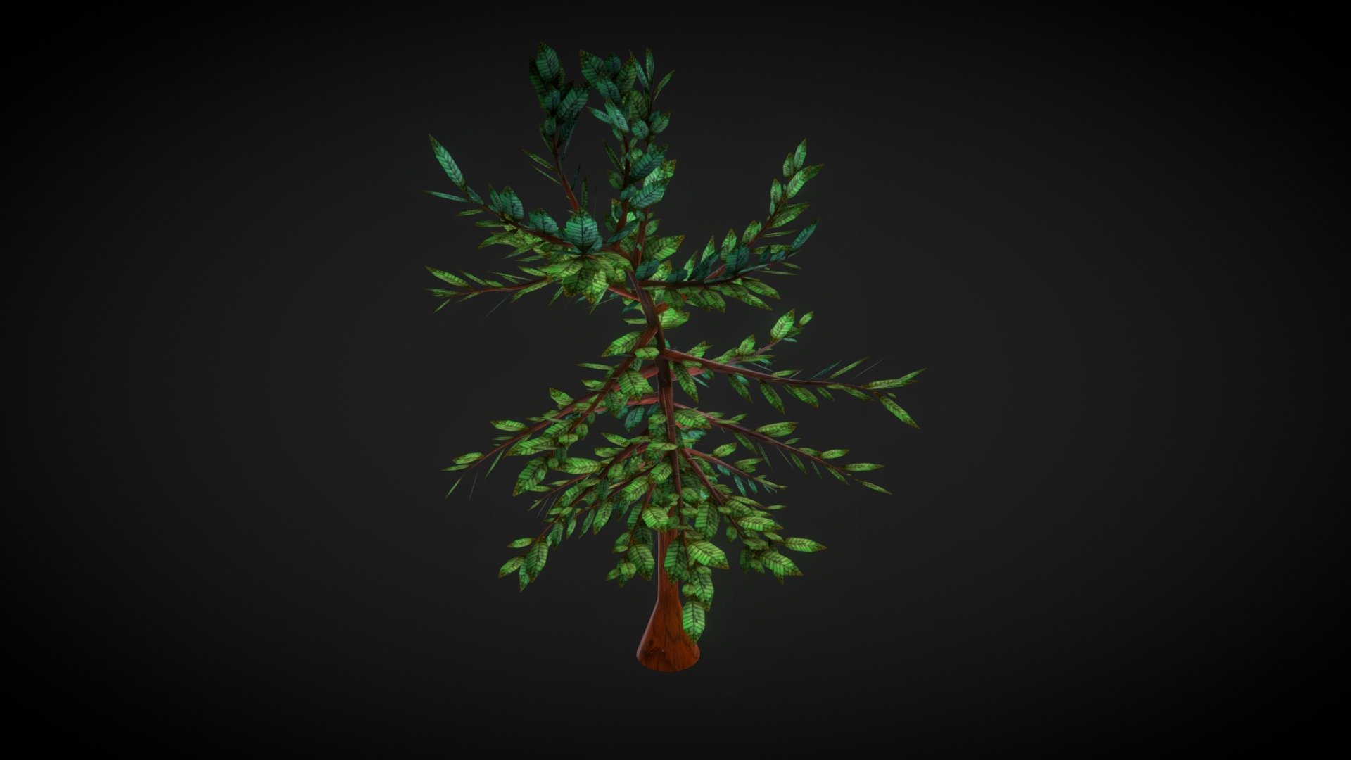 Low Poly Tree Asset For Game : Type C