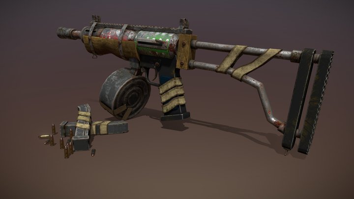 Rustborn makeshift rifle 3D Model