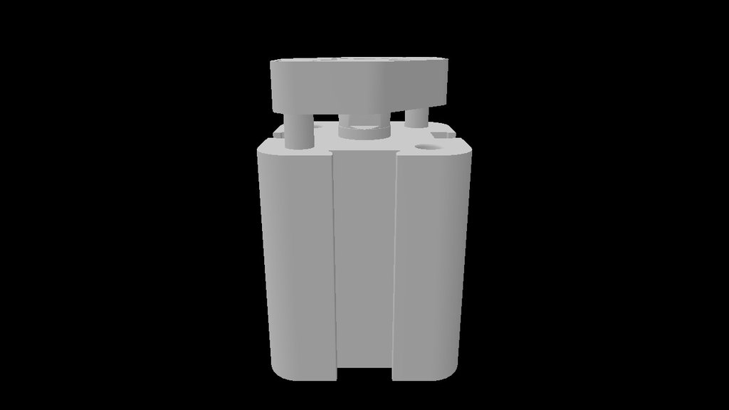 Compact cylinder, double acting, with anti-ro... - 3D model by ...