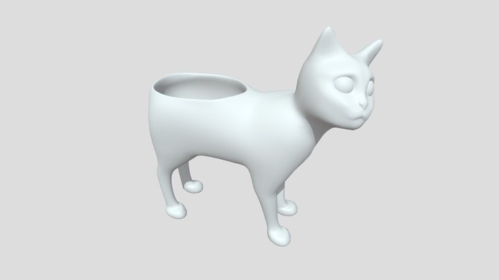 Cat Planter 3D Model