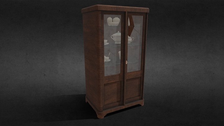Old soviet sideboard 3D Model