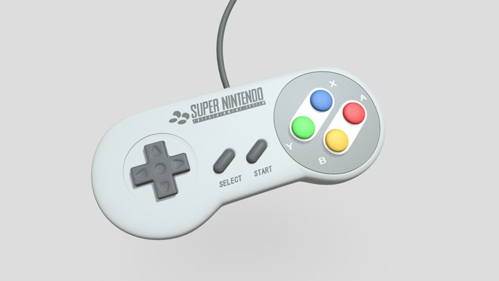 Super Nintendo Controller 3D Model