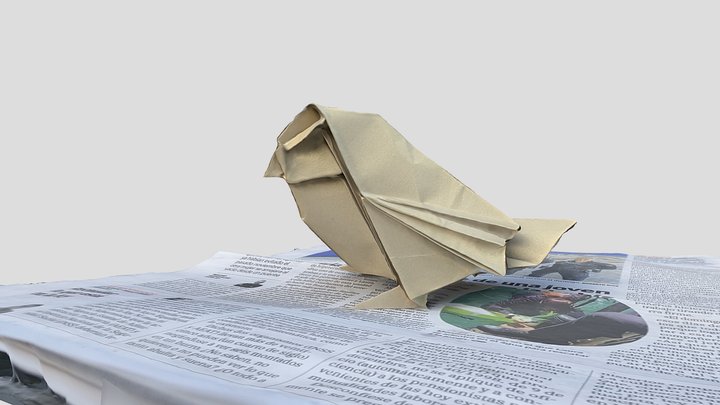 Origami Sparrow. Designed by Roman Diaz. 3D Model
