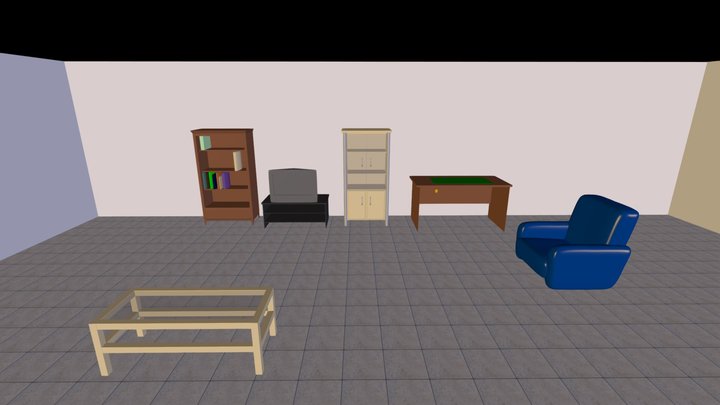 Living Room Room 1 87 3D Model