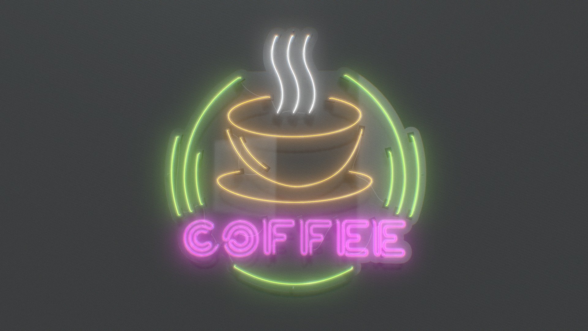 Coffee 2 - Neon Sign - Buy Royalty Free 3D model by NEONPLEX [27993e7 ...