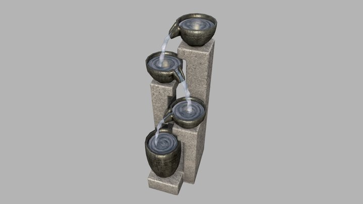 Balinese Water Feature 3D Model 3D Model